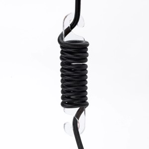 Transparenter Orion Lightstyle Kabelkürzer aus Acryl für Lampenkabel, aufgewickelt.