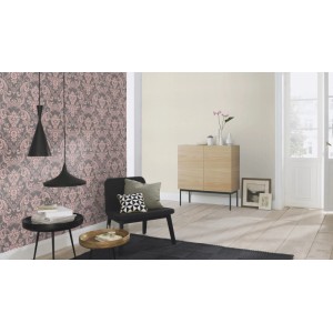 Rasch Vliestapete Trianon XIII, Ornament Rose-Taupe im Wohnraum, elegante Wandgestaltung.