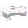 Graues 10-teiliges Garten-Sofa-Set aus Poly Rattan von vidaXL. Gartenmöbel mit modularem Aufbau und Polster.