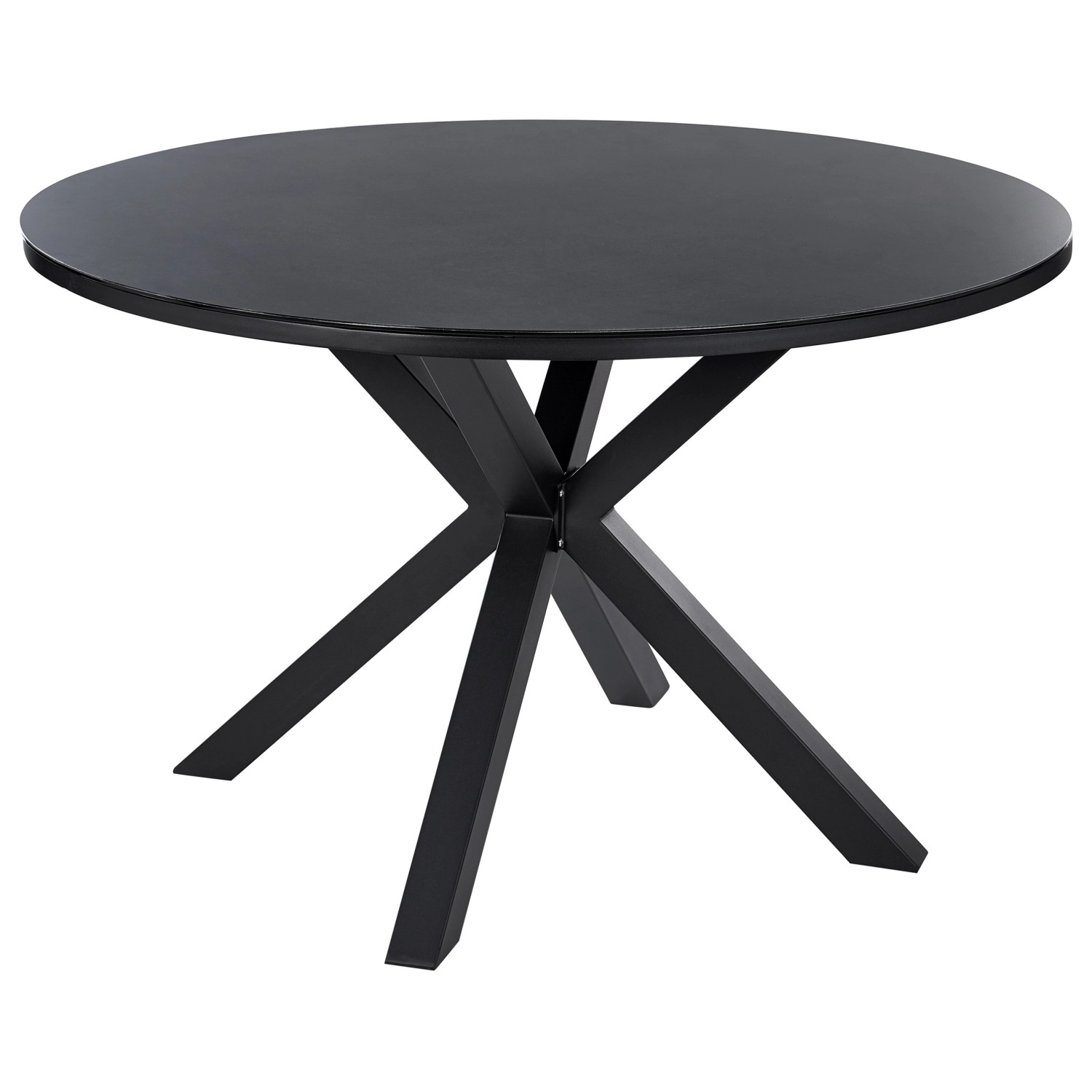 Beliani Runder Tisch MALETTO Schwarz 120x120x66 günstig online kaufen