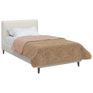 vidaXL Winterbettdecke Taupe 135 x 200 cm Mikrofaser und Teddy-Fleece 42026349