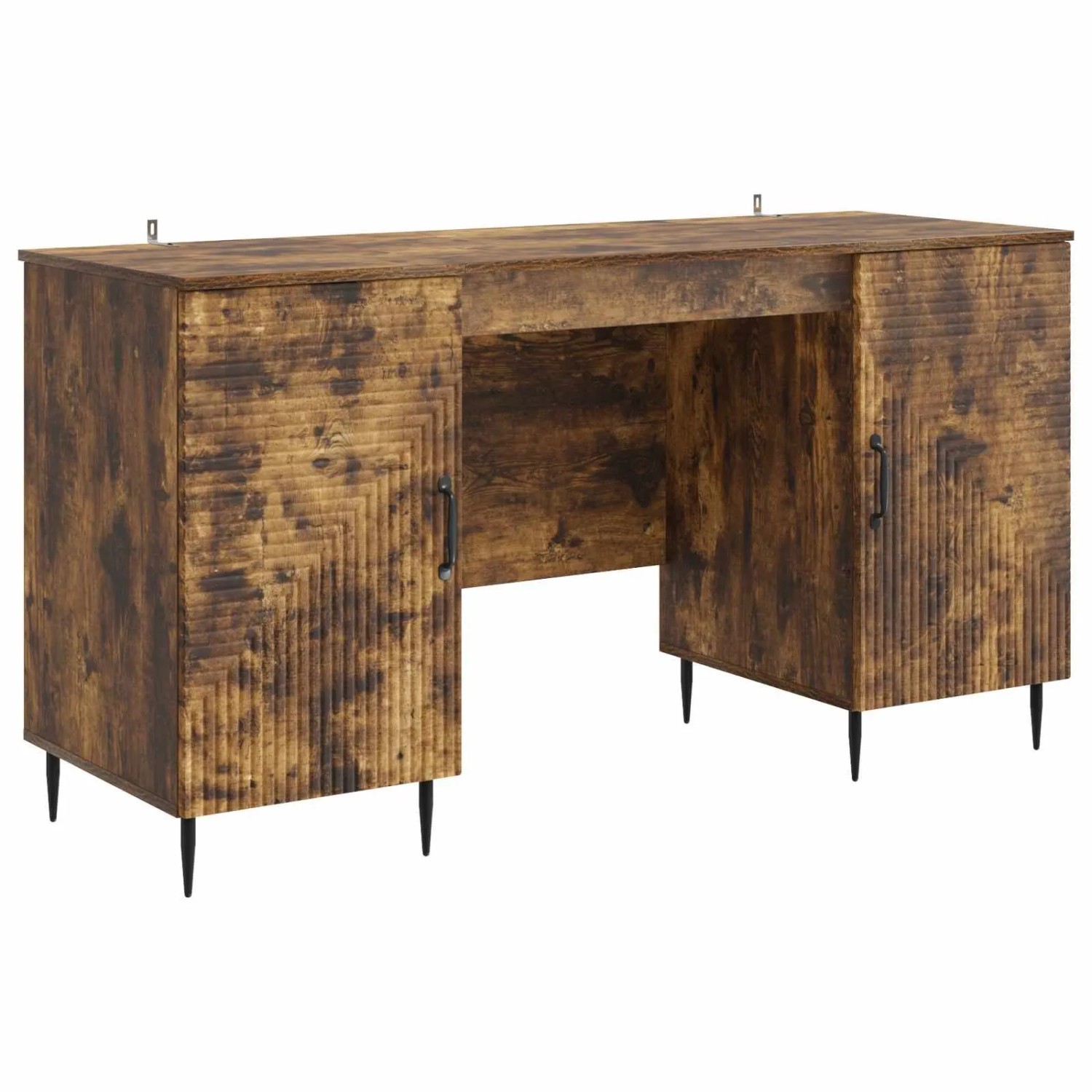vidaXL Schreibtisch Geräucherte Eiche 142,5 x 50 x 75 cm Holzwerkstoff 3414608