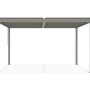 Freistehende Cazeboo Piana Bioklimatische Pergola 4x3m aus taupefarbenem Aluminium.