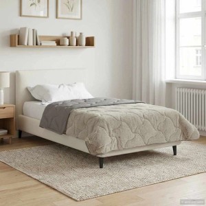 vidaXL Sommerdecke Hellgrau 140 x 220 cm Mikrofaser und Teddy-Fleece 42026175