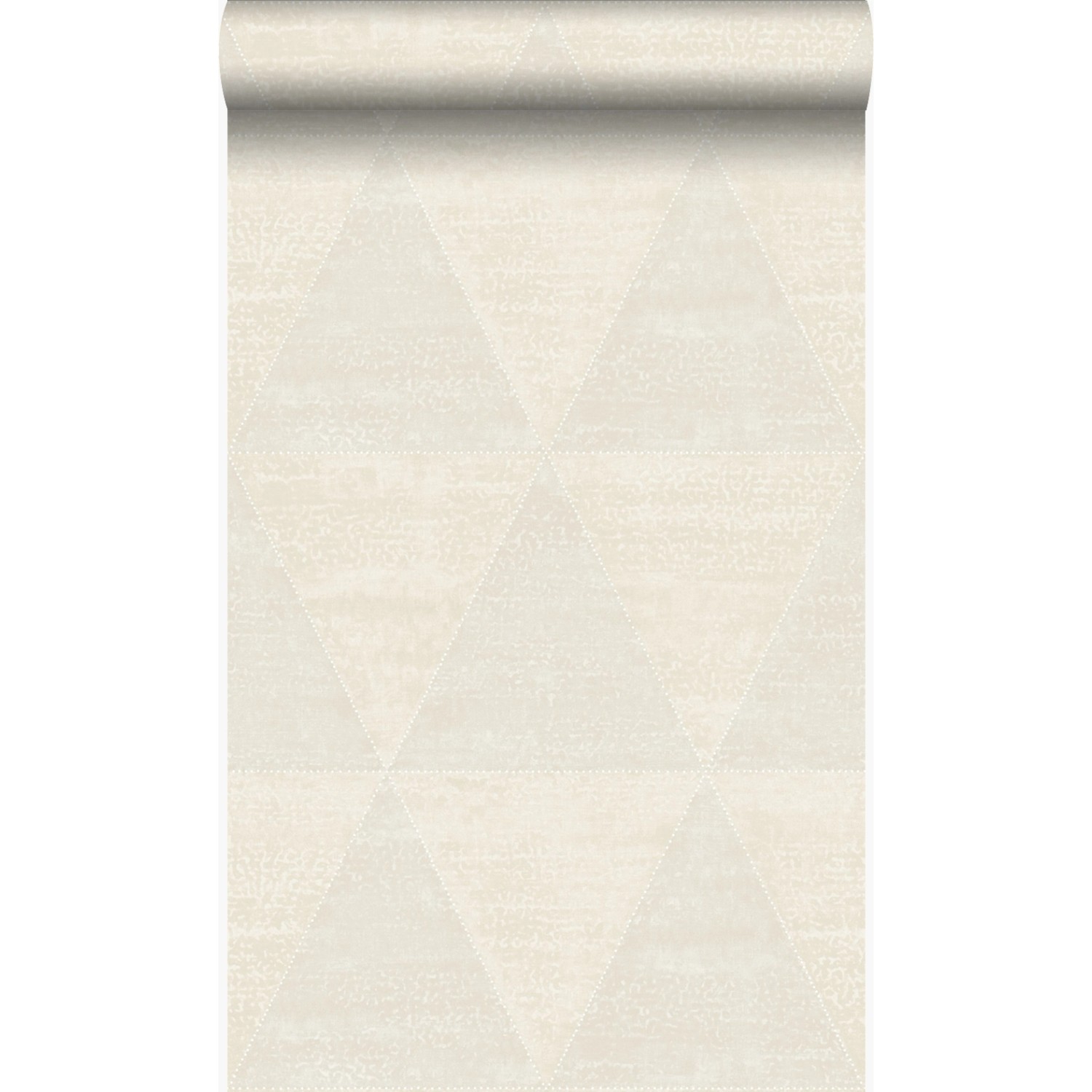 Origin Luxury Wallcoverings Tapete Verwitterte Metalldreiecke Elfenbeinweiß günstig online kaufen