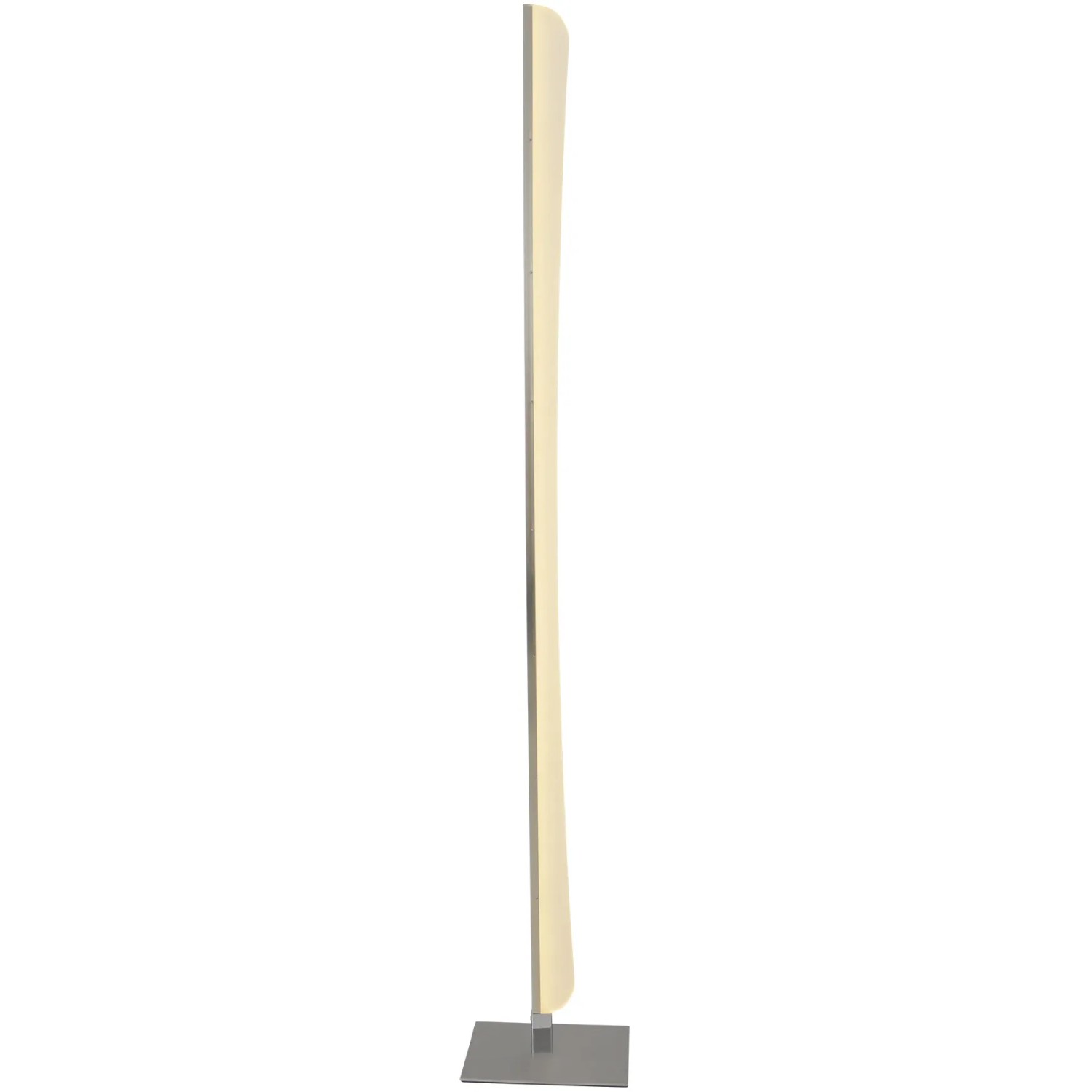 Näve LED-Stehleuchte Bones 2 Chrom, Design-Lampe mit warmweißem Licht und chromfarbener Halterung.