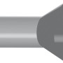 Graue, isolierte Hilpress Aderendhülse, 4 mm², 17 mm lang.