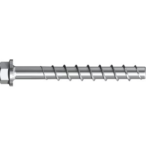 Fischer Betonschraube Ultracut FBS II, 10 mm Durchmesser, mit Sechskantkopf.