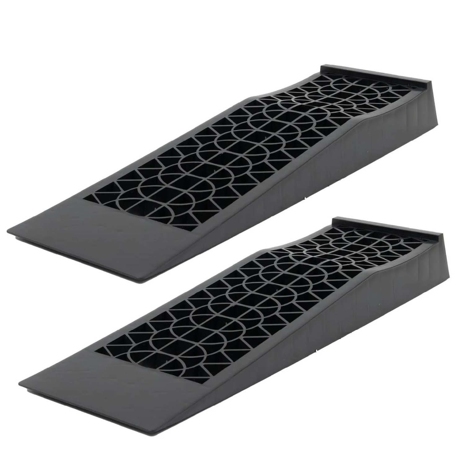 TRUTZHOLM 2x Auffahrrampe 70x20x8cm 5t Traglast Ausgleichskeil Kunststoff für PKW Wohnwagen