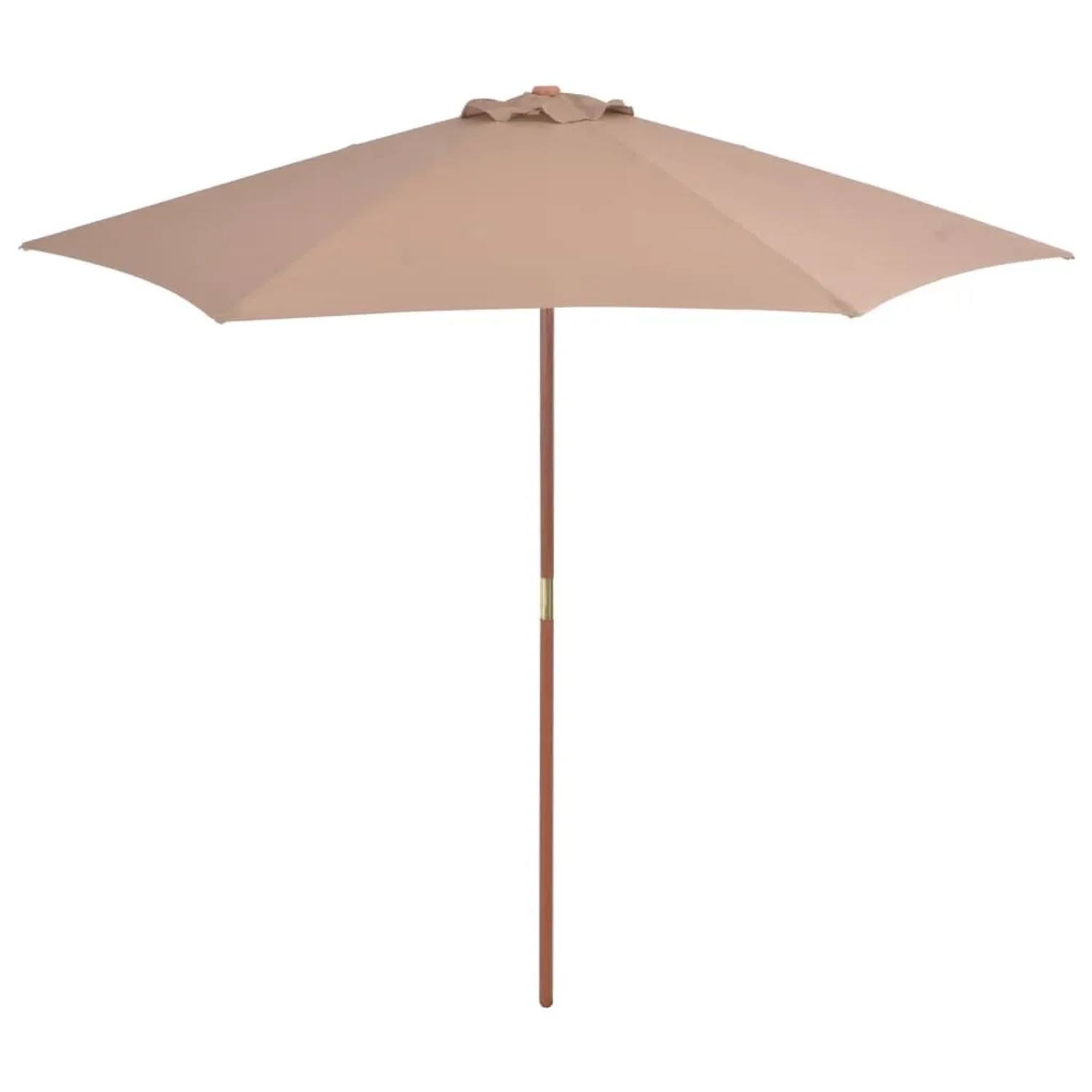 vidaXL Sonnenschirm mit Holz-Mast 270 cm Taupe 44516