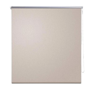Beiges Verdunkelungsrollo 140x175 cm für Fenster, mit Kettenzug.