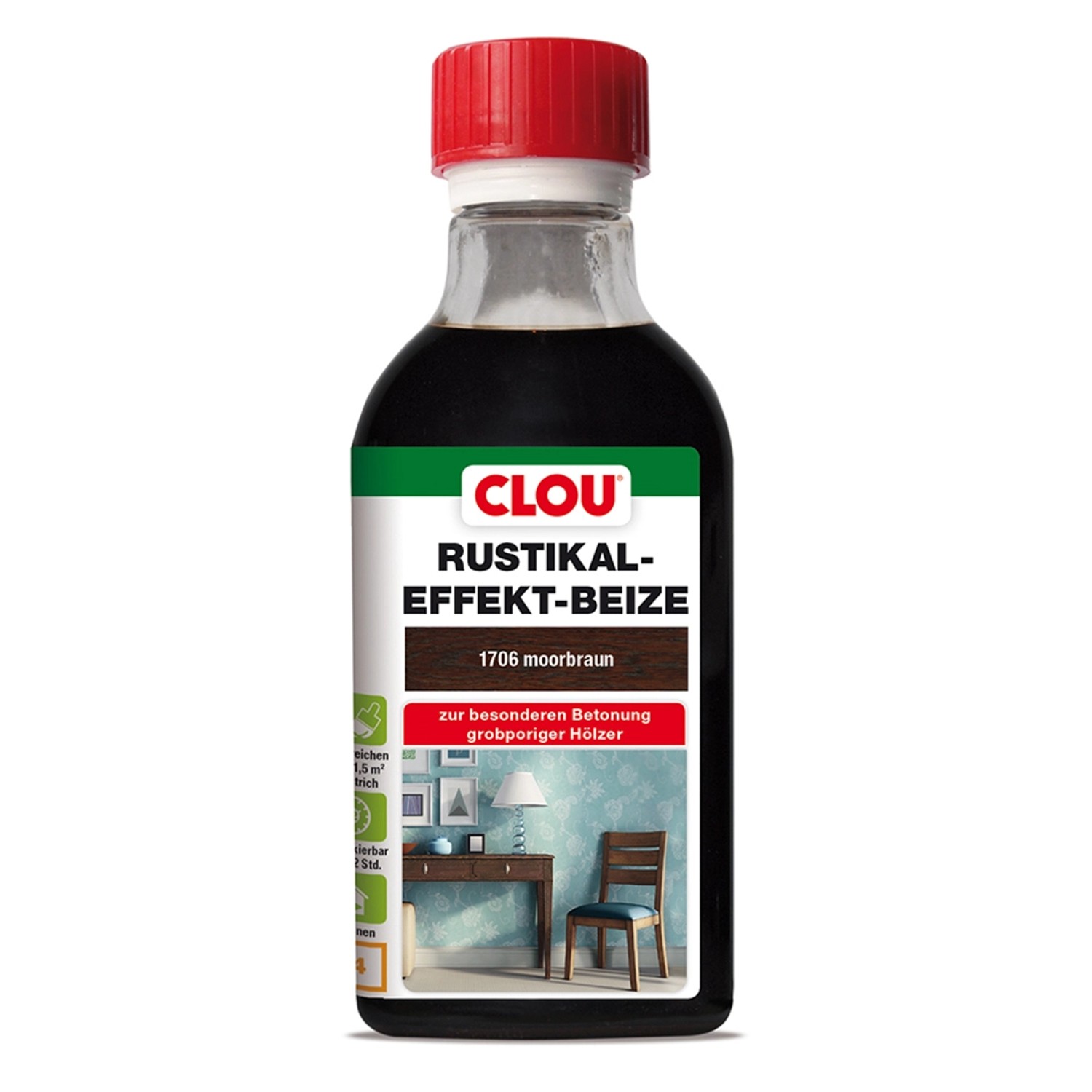 Clou Rustikaleffekt-Beize Moorbraun 250 ml