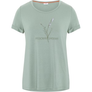 Gardena Damen T-Shirt XS Green Milieu mit "Passionate Gardener" Aufdruck, Arbeitskleidung.