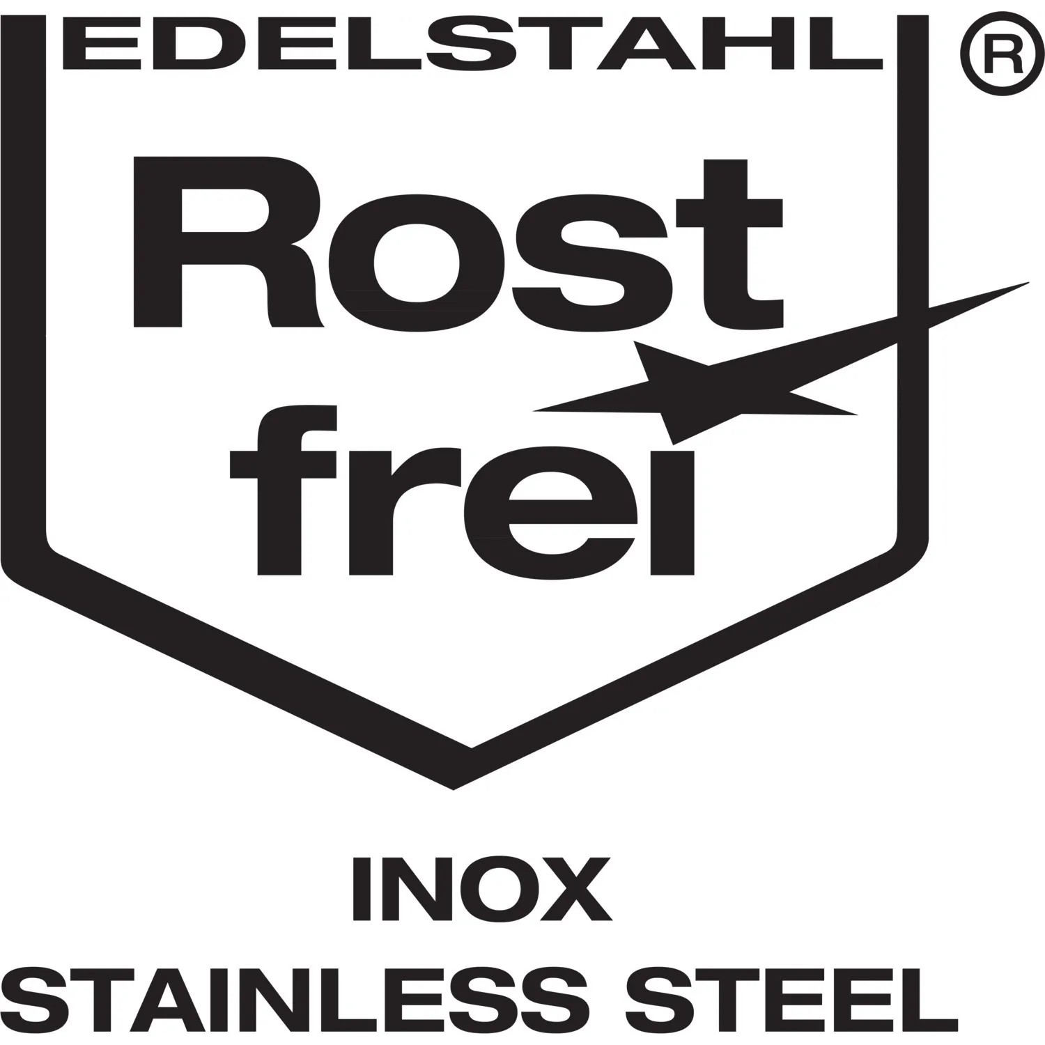 Symbol: Edelstahl Rostfrei, Qualitätsmerkmal für die Wenko Hakenleiste Celano Quadro.