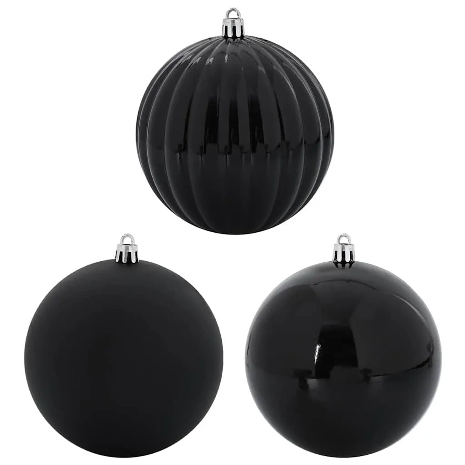 vidaXL Weihnachtskugel-Set 9-Tlg Schwarz XL 42018858