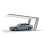 Ximax Einzelcarport My-Port 7 aus Aluminium im Edelstahl-Look mit Auto.