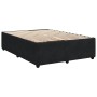 Schwarzes vidaXL Boxspringbett 160x200 cm mit Lattenrost, ohne Matratze und Kopfteil.