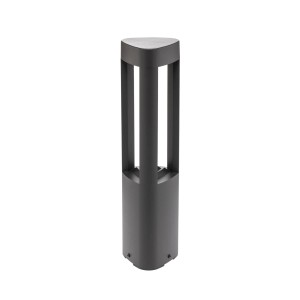 Moderne, schwarze Lucande LED Außenleuchte Pirron aus Aluminium für Garten und Terrasse.