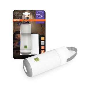 Osram LED-Nachtlicht Nightlux mit Powerbank, weiß, als Nachtlicht und Taschenlampe.