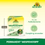 Neudorff Wespenstopp Permanent: Gelbe Verpackung mit Wespenfallen-Aufsatz für Flaschen.