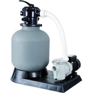 Ubbink Poolfilter Set 400: Sandfilteranlage mit Pumpe und 6-Wege-Ventil für sauberes Poolwasser.