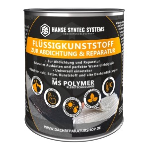 Dose HSS Flüssigkunststoff 300g Schwarz zur Bauabdichtung und Reparatur.