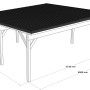 Holzbrüder Doppelcarport Ralf, 600x600 cm, mit dunkelgrauem Blechdach. Carport aus Naturholz.