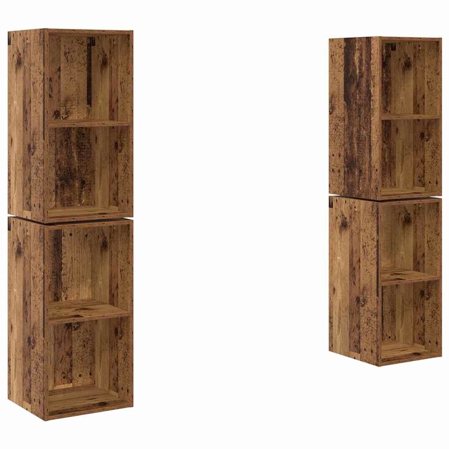 vidaXL Wand-TV-Schrank 4 Stk Altholz 37 x 37 x 72 cm Holzwerkstoff 3393561 günstig online kaufen