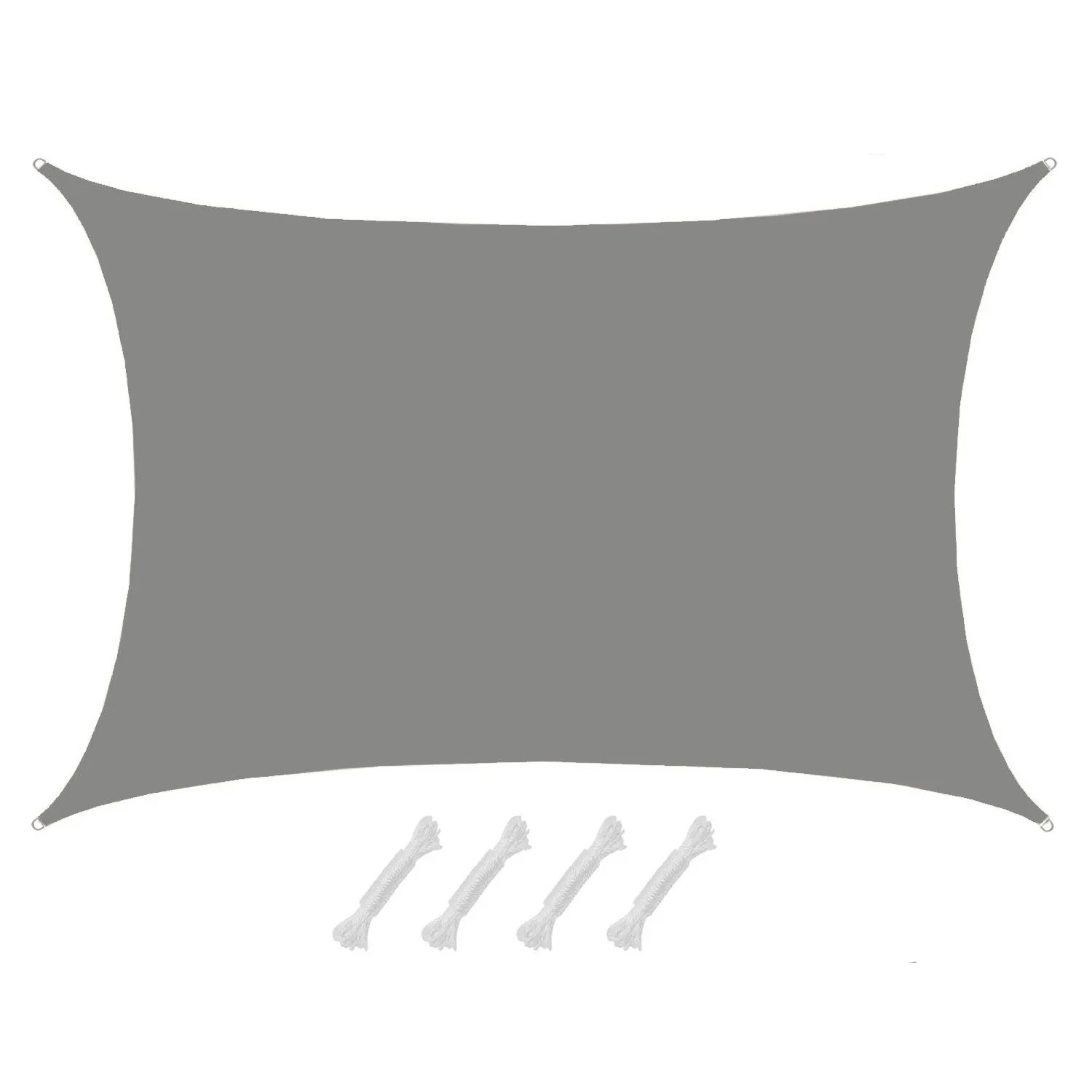 AMANKA Polyester Sonnensegel Wasserdicht - 7 x 5 m Rechteckig Grau