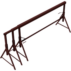 Schake Putzergerüstbock Combi, braun, verstellbarer Gerüstbock für Putz- und Montagearbeiten.