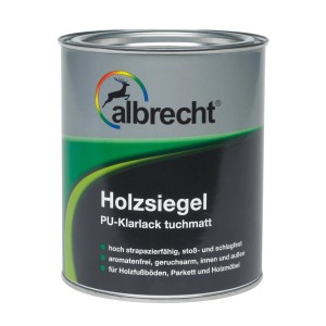 Dose Albrecht Holzsiegel PU-Klarlack, transparent, tuchmatt, 2,5 l.