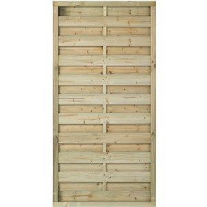 Druckimprägnierter Sichtschutzzaun Bergen aus Nadelholz, 90x180 cm, für den Garten.