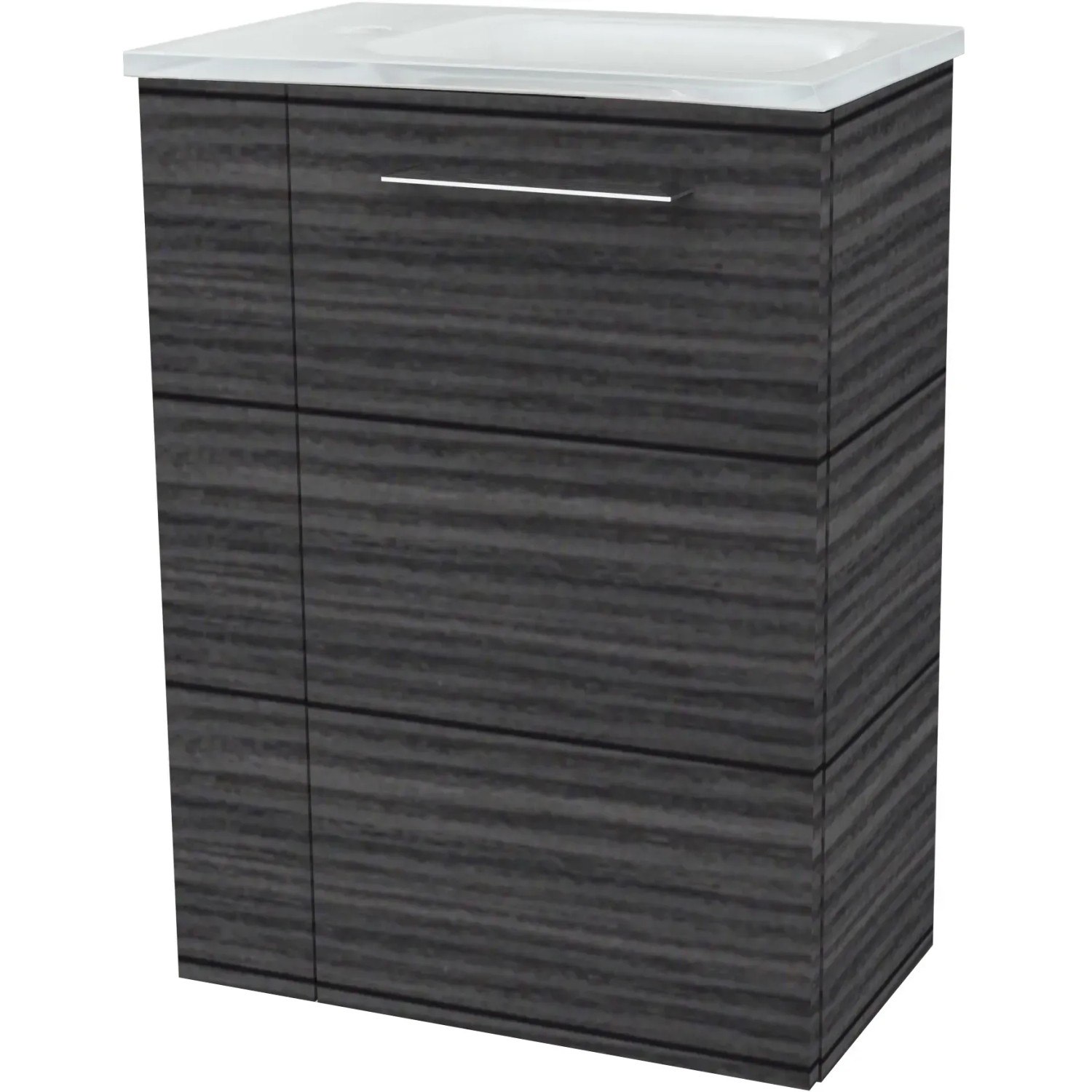 Fackelmann Waschbeckenunterschrank SBC Dark Oak, 44 cm breit.