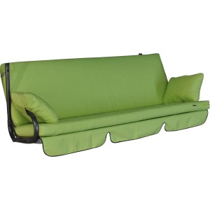 Angerer Hollywoodschaukel Auflage Element Detroit apfelgrün mit Kissen und Unterlage.