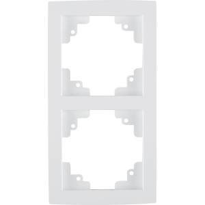 OBI Abdeckrahmen Tauri 2-fach, polarweiß, für Schalter und Steckdosen