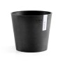 Ecopots Amsterdam Mini Pflanztopf, dunkelgrau, 17 cm. Ideal für Innen- und Außenbereich.