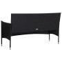 Rückansicht des schwarzen vidaXL Garten-Lounge-Sets aus Polyrattan, Teil der Gartenmöbel-Kategorie.