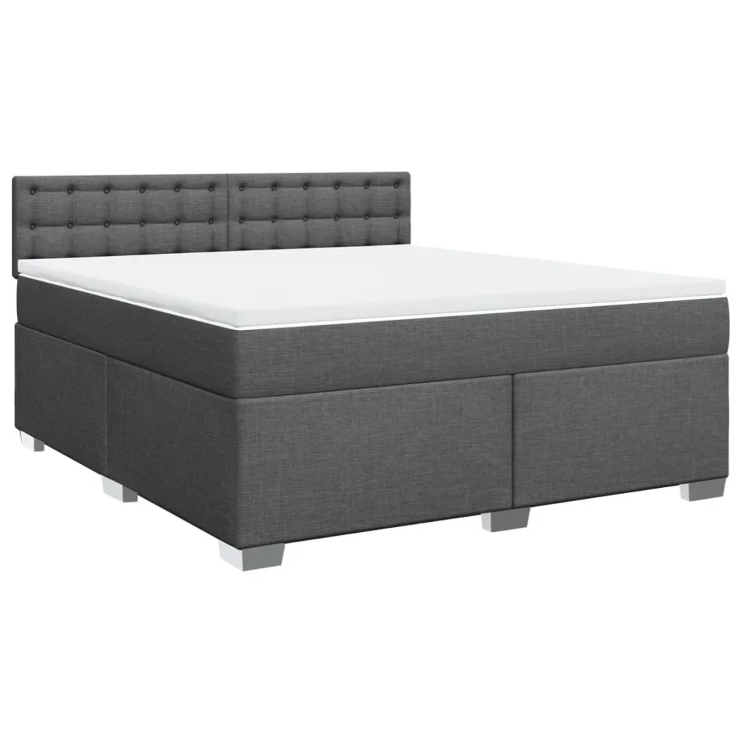 vidaXL Boxspringbett mit Matratze Dunkelgrau 180x200 cm Stoff 3285982 günstig online kaufen