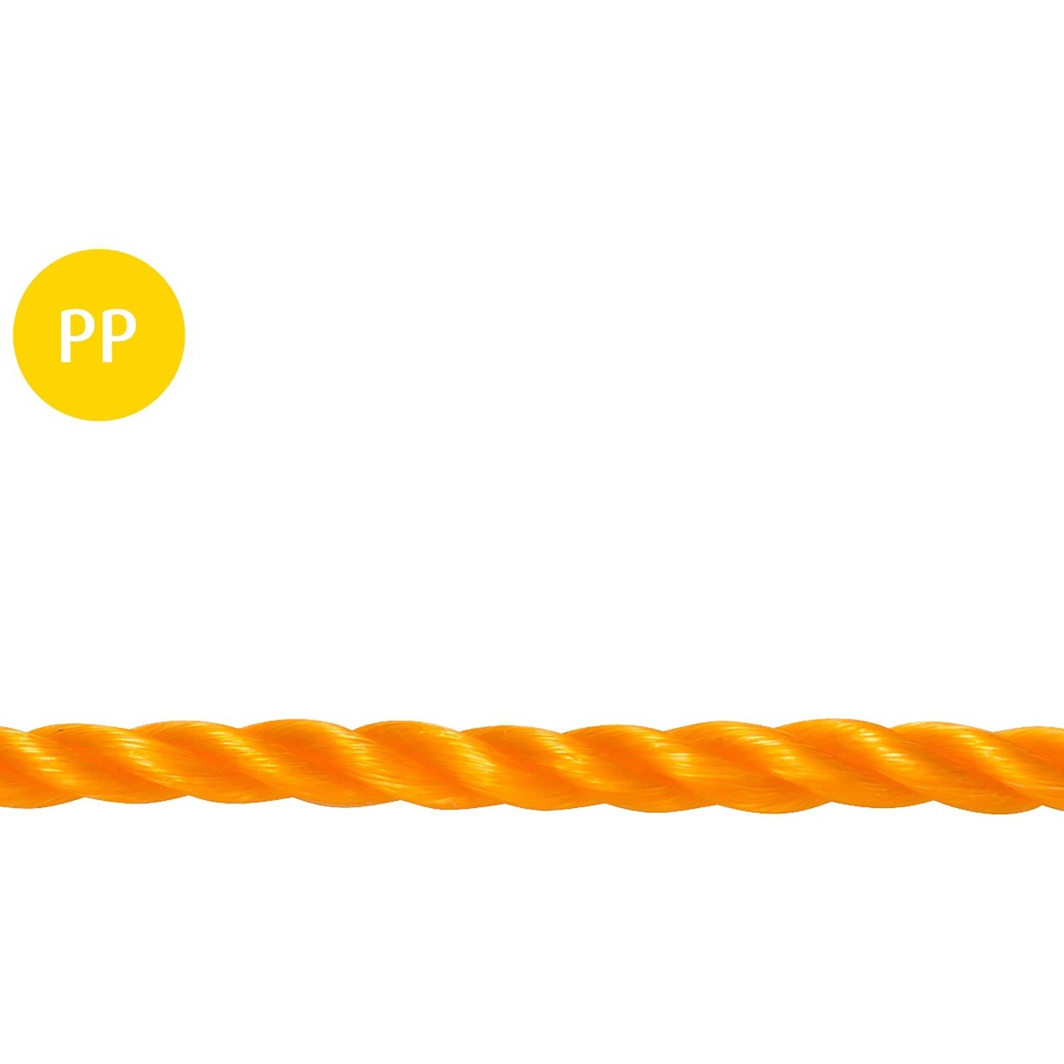 Conacord Seil Polypropylen Monofil Gedreht Ø 12 mm Orange Meterware