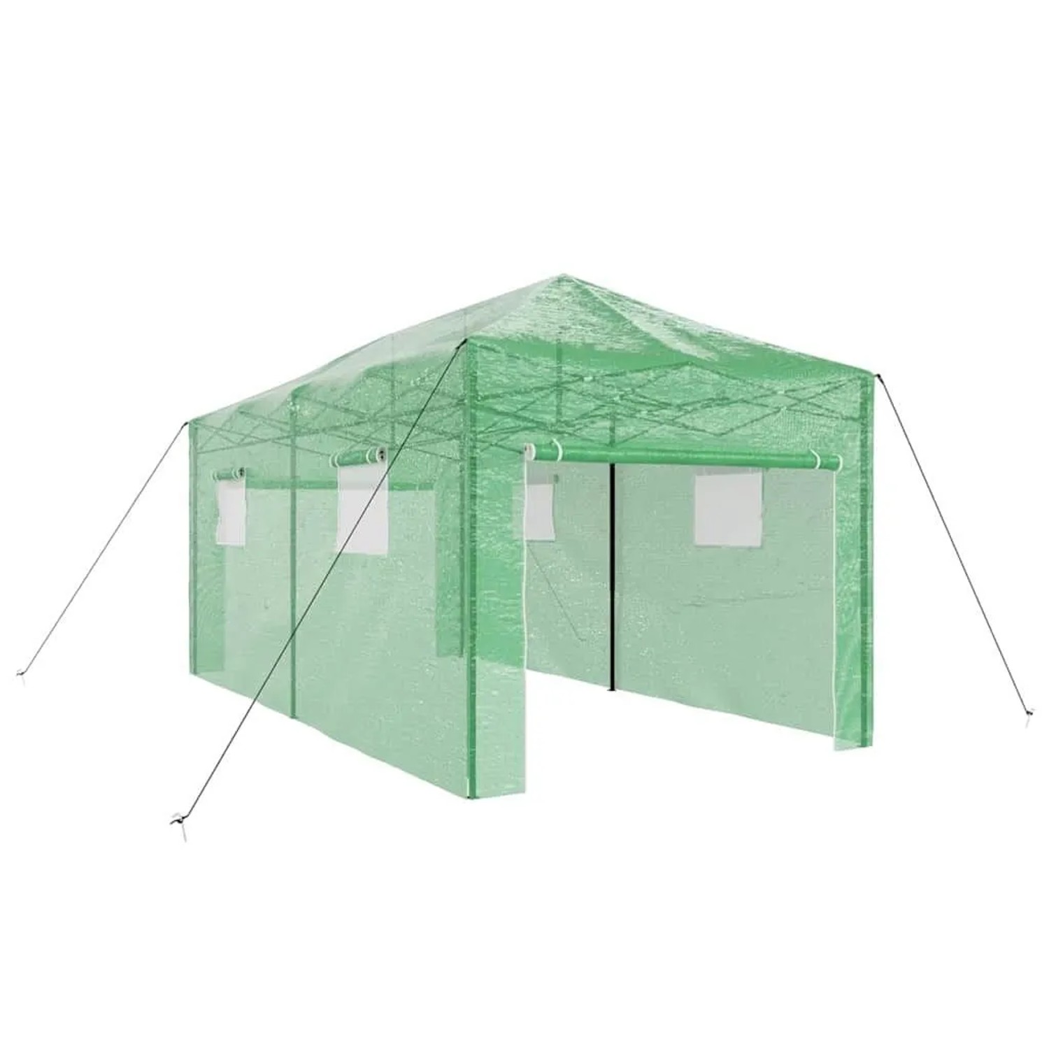 vidaXL Gewächshaus mit Pop-up-Rahmen Grün 290 x 580 x 315 cm Eisen 42006645