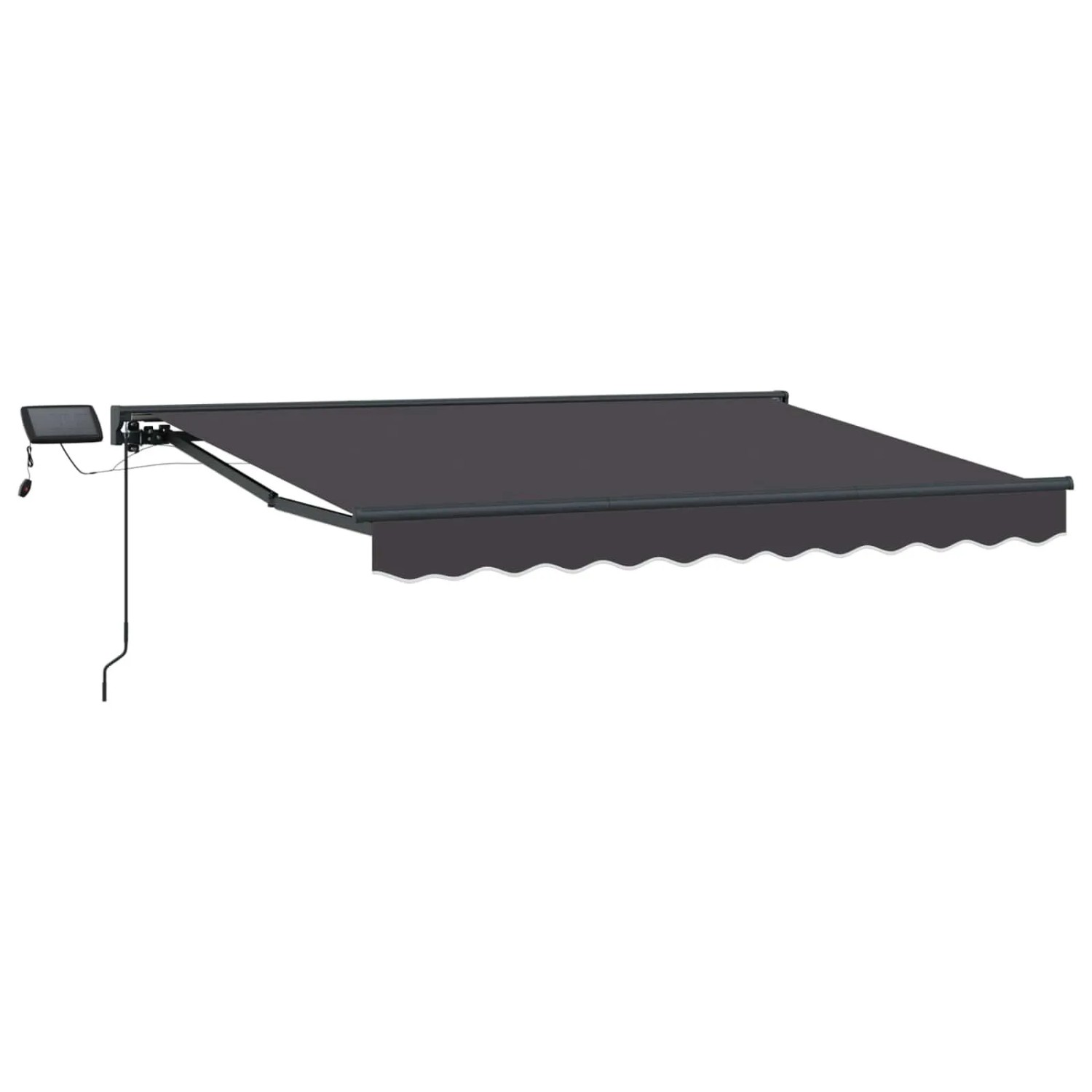 vidaXL Manueller Markisenrahmen mit LEDs Anthrazit 3,5 x 2 m 3420765