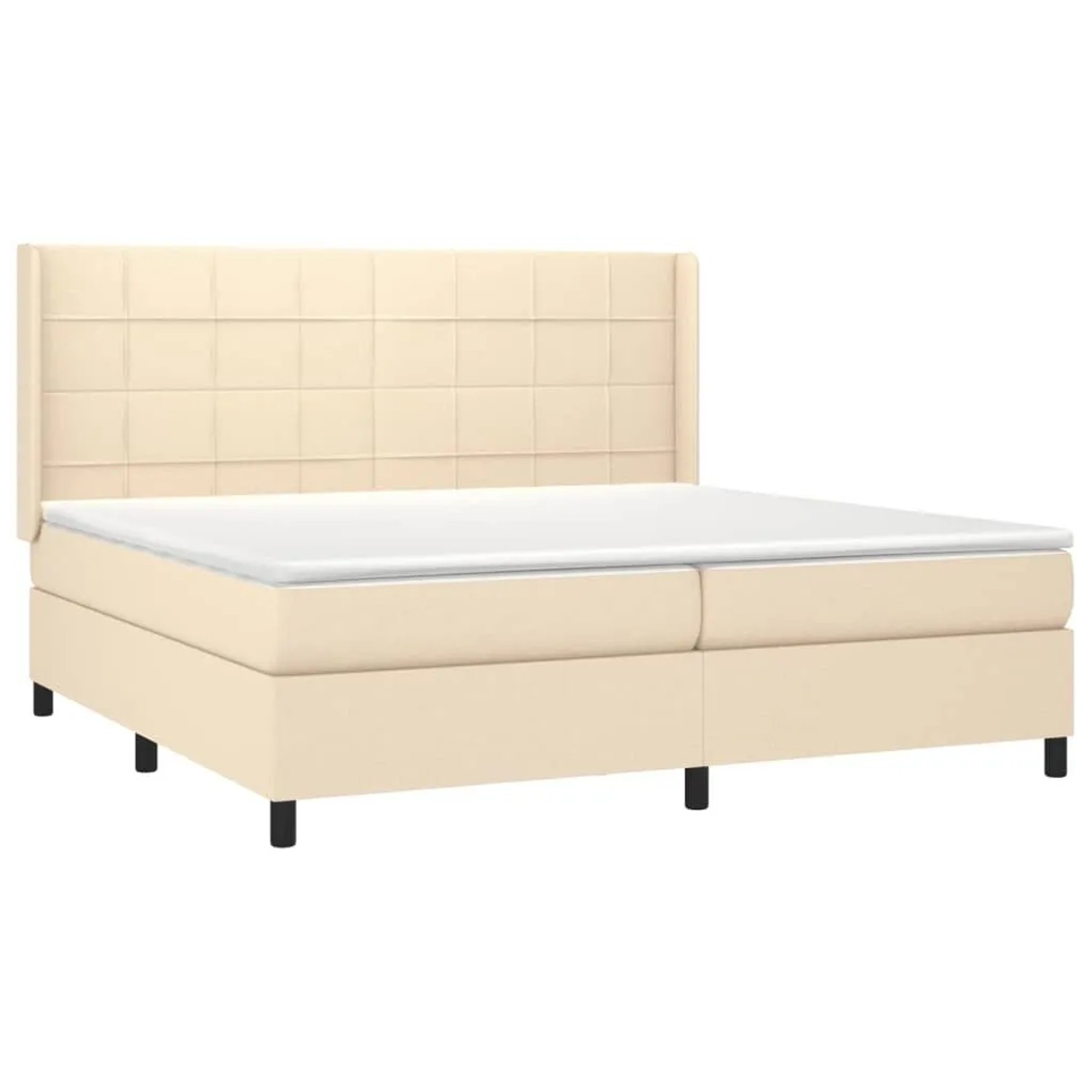 vidaXL Boxspringbett mit Matratze Creme 200x200 cm Stoff 3131462 günstig online kaufen