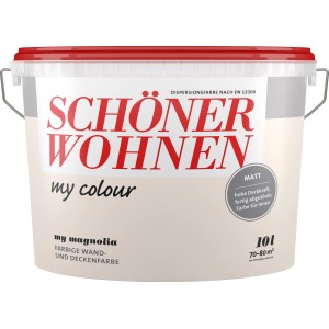 Eimer Schöner Wohnen My Colour My Magnolia, matte, farbige Wandfarbe für Innen, 10 l