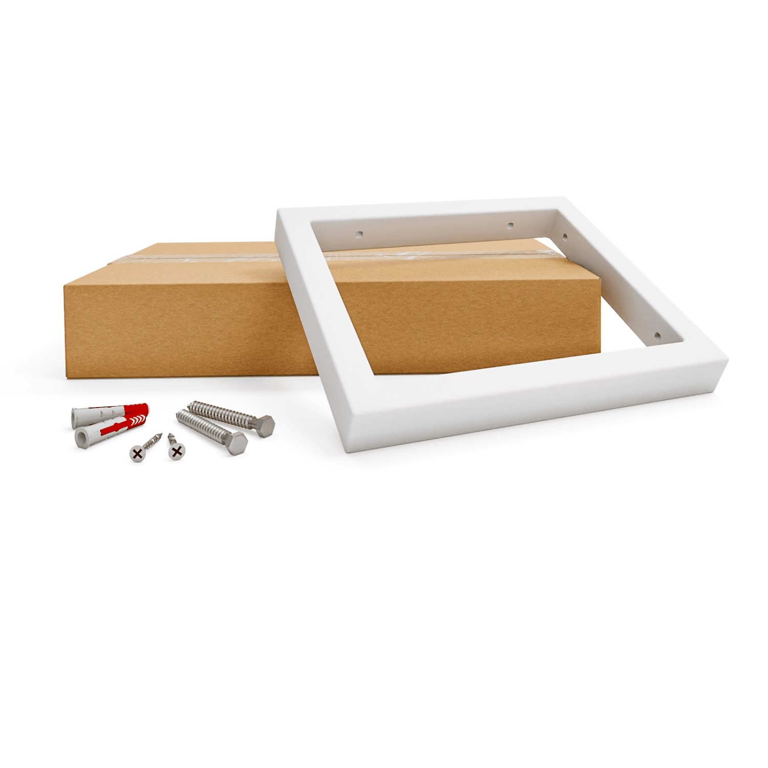 HEVVA Waschtischhalterung RHEIN 20 cm Hoch 45 cm Tief 1 Halter Weiß_2