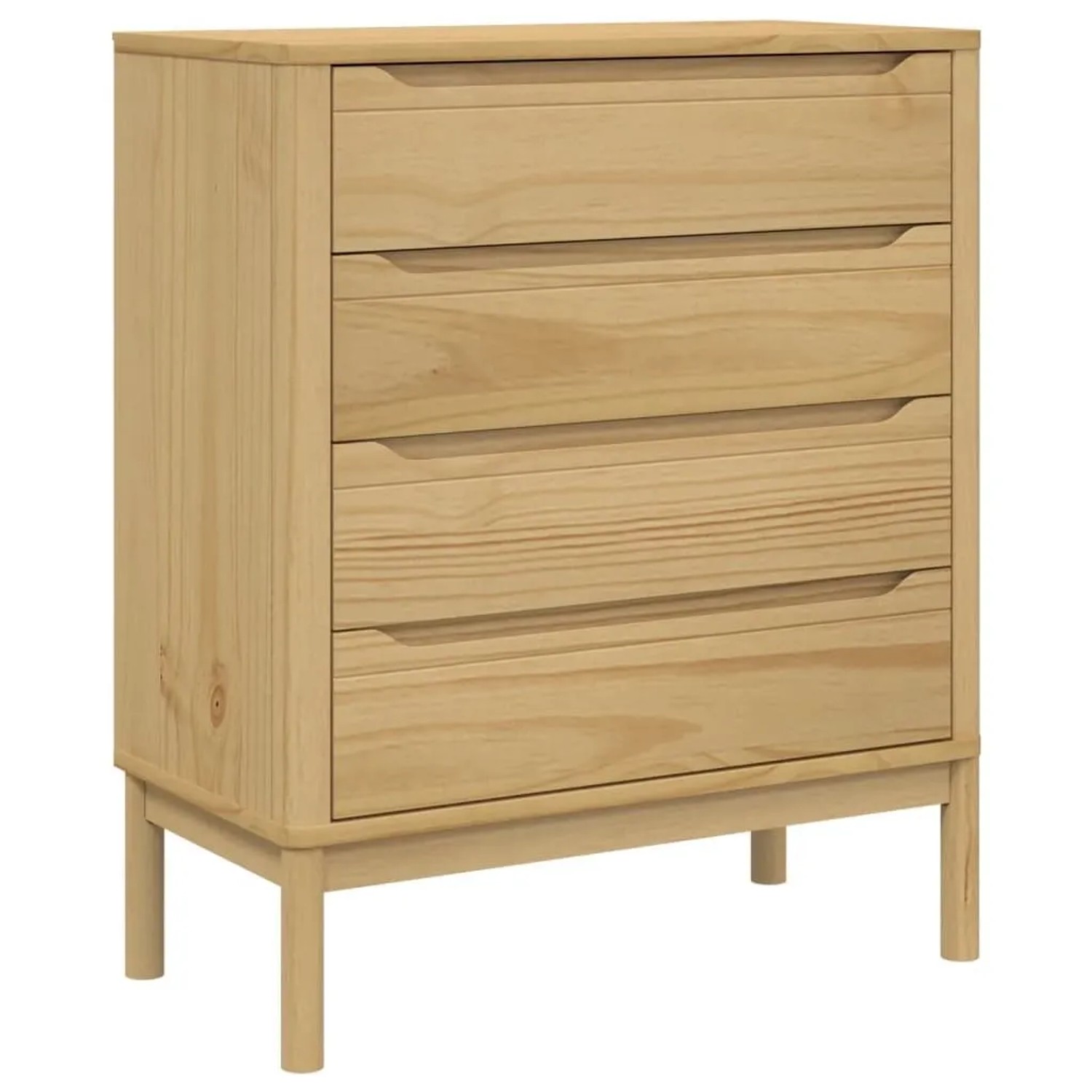 vidaXL Kommode FLORO Wachsbraun Massivholz Kiefer 374008