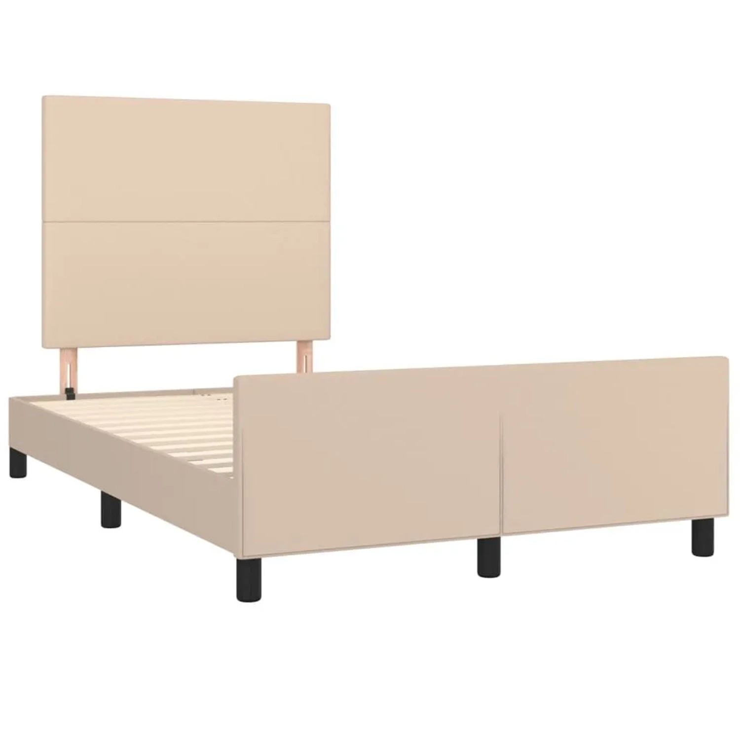 vidaXL Bettgestell ohne Matratze Cappuccino-Braun 120x190cm Kunstleder 3270 günstig online kaufen