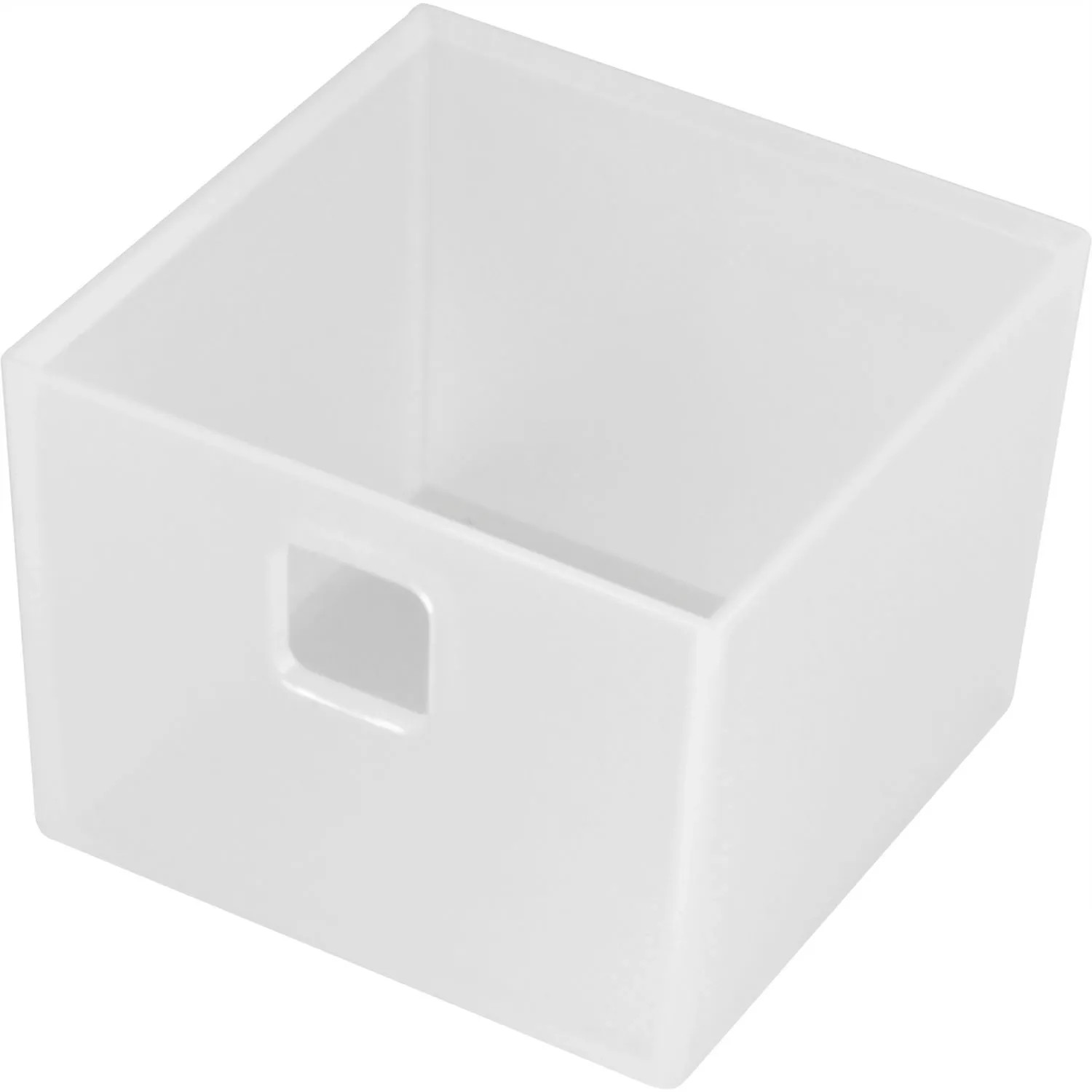 Ninka Banio Behälter 1-fach Organizer für Schränke 84x84x65mm Kunststoff Weiß Transulzent