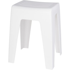 Weißer Badhocker Kumba von Wenko aus Kunststoff, ideal für Bad und WC.