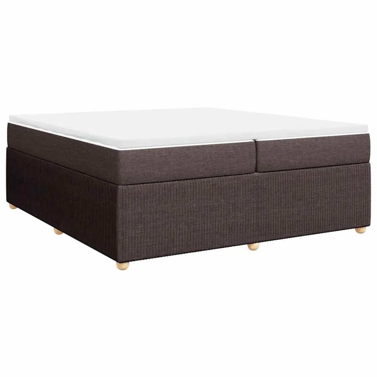 vidaXL Boxspringbett mit Matratze Dunkelbraun 200x200 cm Stoff 3285598 günstig online kaufen