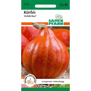 SAMEN PFANN Kürbis Uchiki Kuri Hokkaido-Kürbis